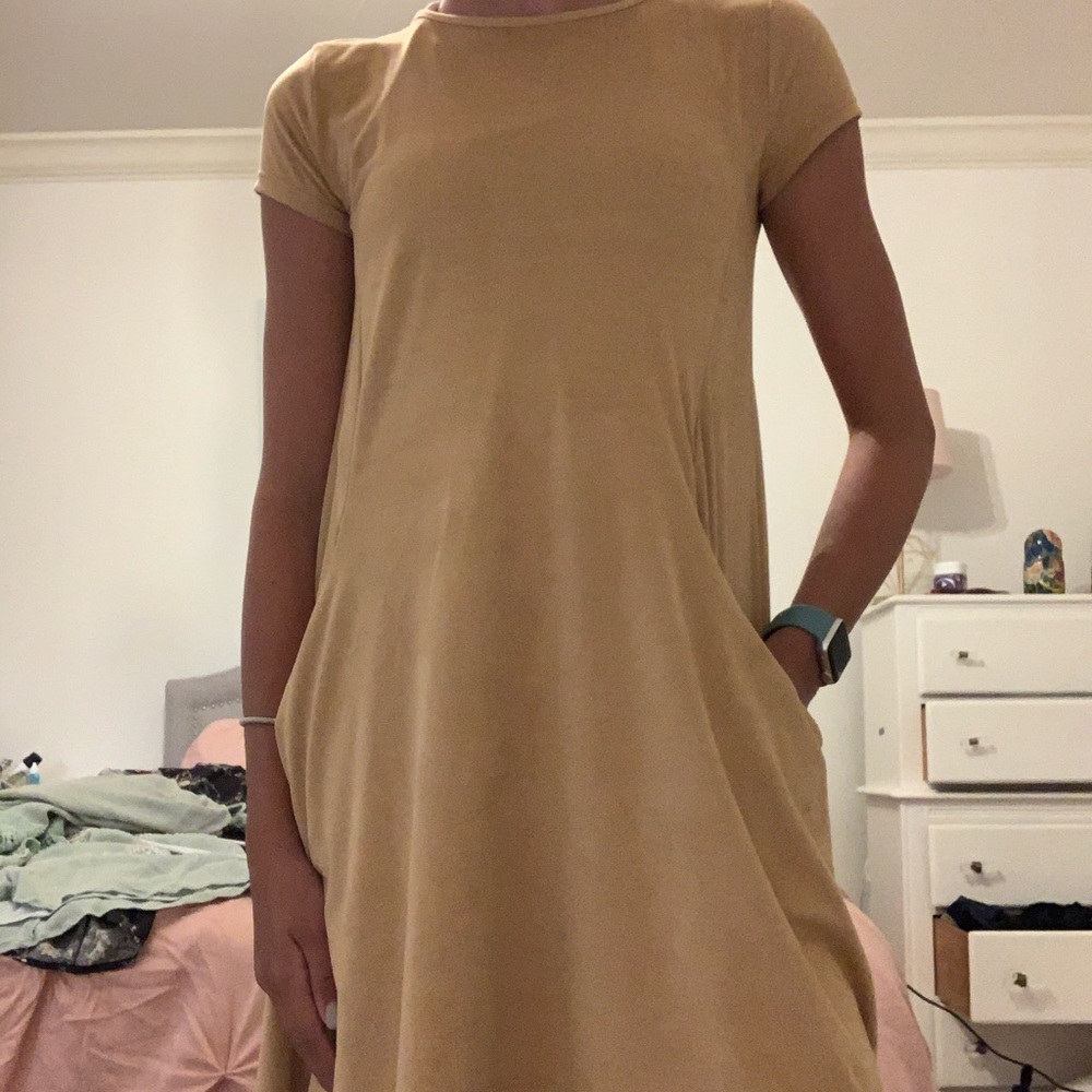 Tan suade dress
